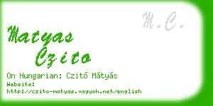 matyas czito business card